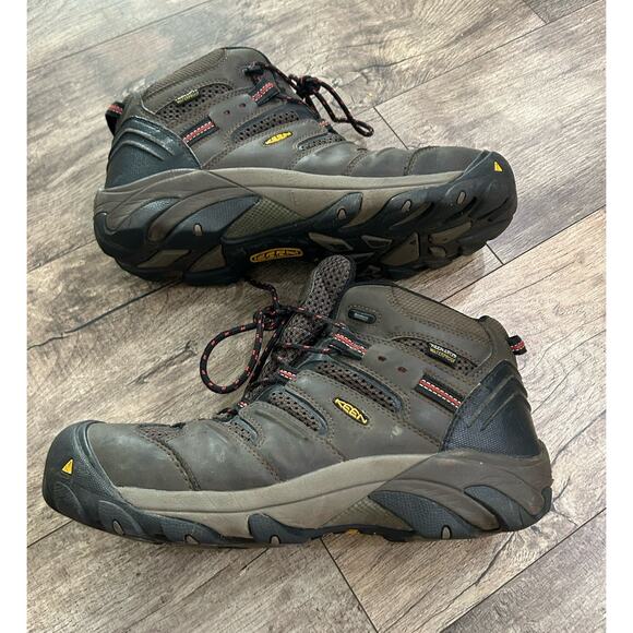 KEEN Utility Men’s 11 EE Lansing Mid Waterproof Leather Steel Toe Work Boot main image 5